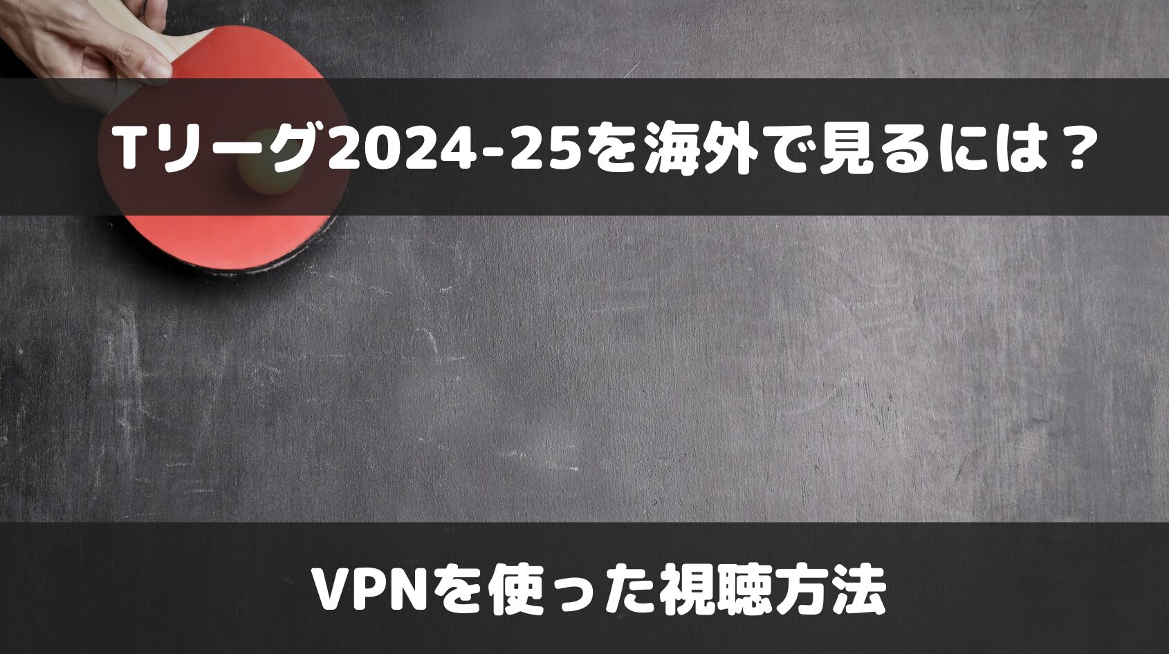 ノジマTリーグ2024-25を海外で見るには？VPNを使った視聴方法